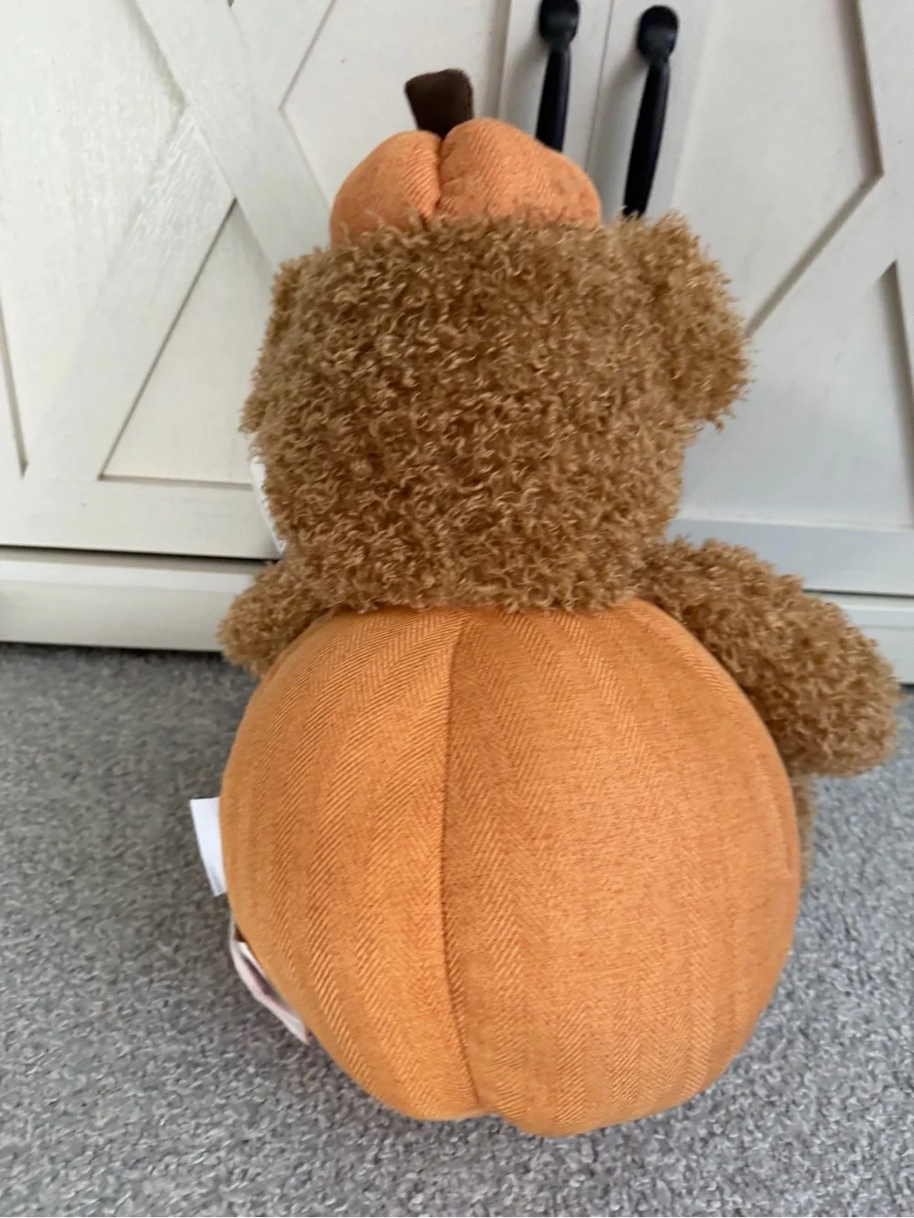 Martha Stewart Halloween Pumpkin Teddy Bear Plush Pillow